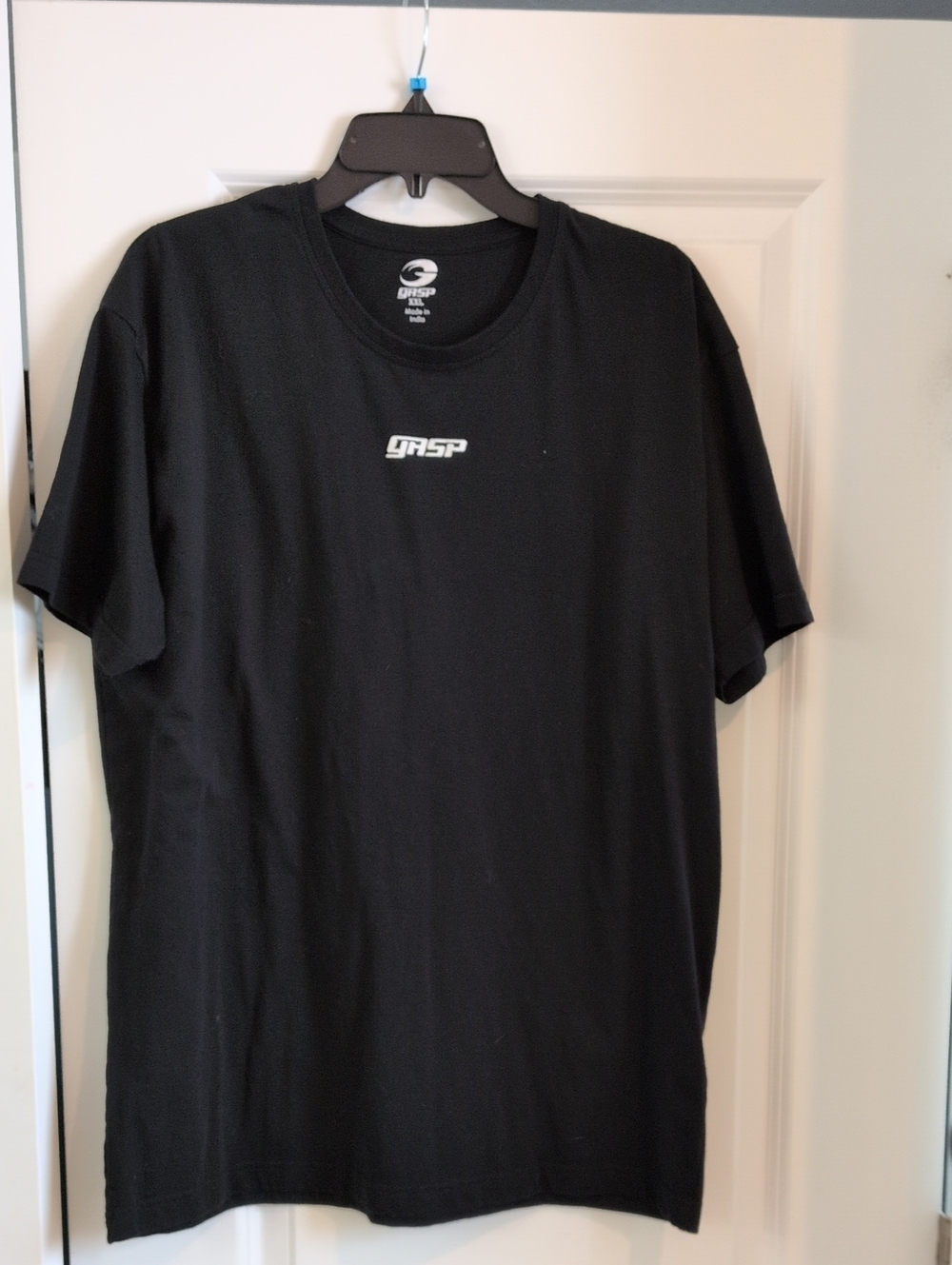 GASP Men's Black Crew Neck Short Sleeve Logo Tee